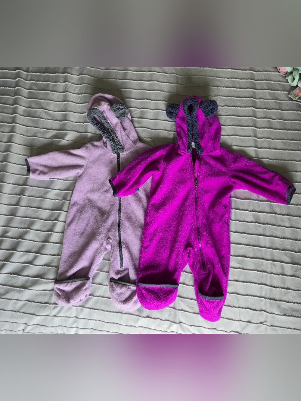 Columbia 3-6 Month Car Seat Suits (Lot Of 2)